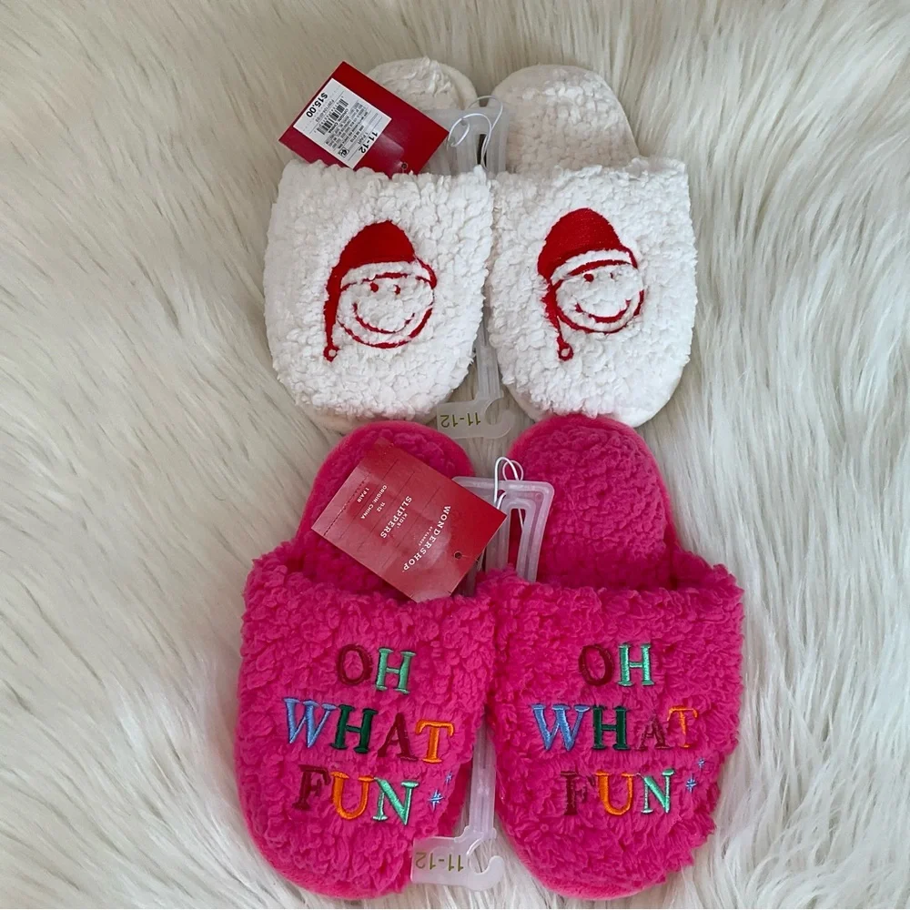 Wondershop at Target Kids Holiday Slippers - NWT x2 - Size 11-12